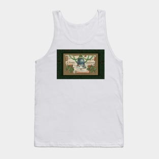 Winter's Night Scene Vintage Christmas Postcard Tank Top